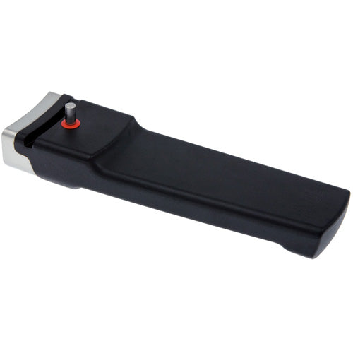 Eleganter schwarzer Akku-Dosenöffner mit rotem Knopf und Metallklinge - passgenau für Fissler Vitavit® Premium 22 cm Schnellkochtöpfe.